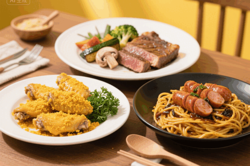 蒜苔白玉菇炒肉